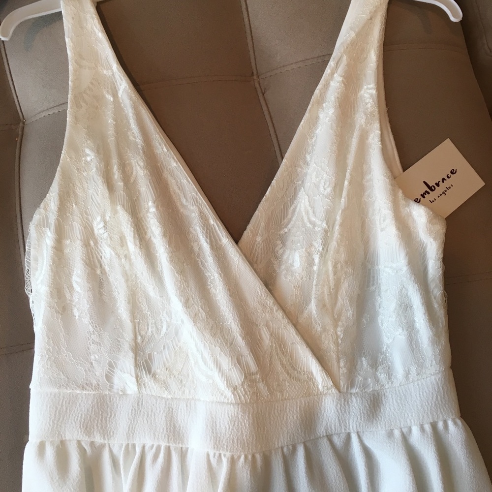 Sale! USA Made, beautiful lace, Ivory dress - Picture 7 of 8
